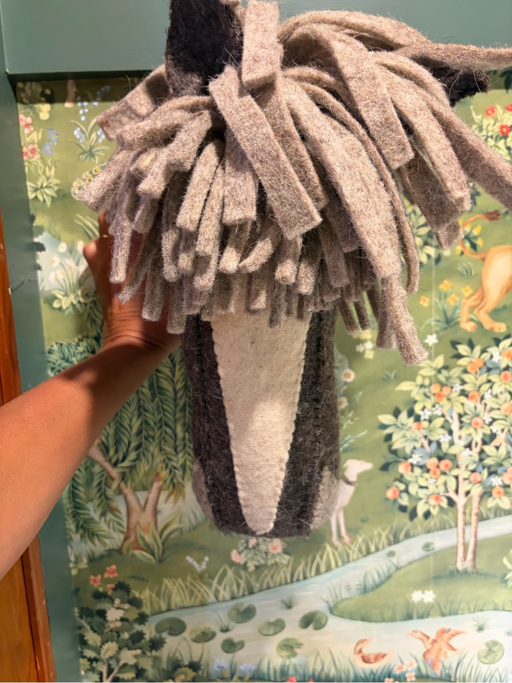 Mounted horse head felt kids smallable danish design